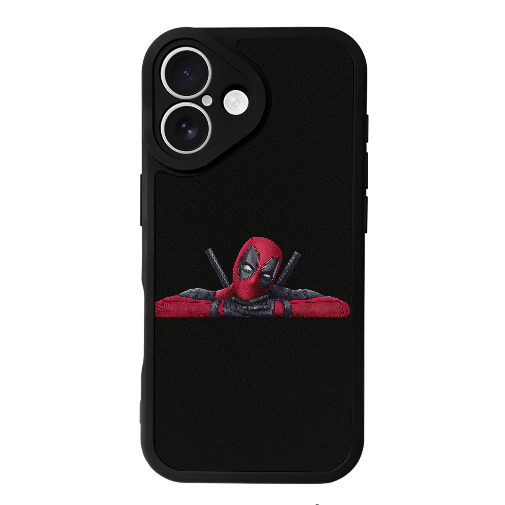 （画像用） Deadpool デッドプール 【iPhone 16シリーズ対応】シリコンスマホケース（レザー調） 材質：シリコン